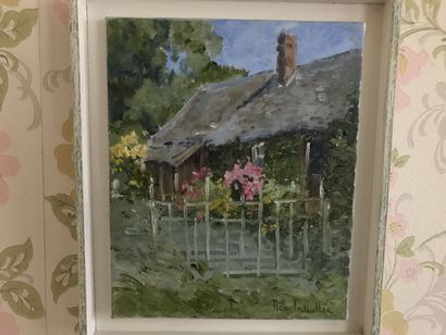 null 62 Remi Lavallée "House" oil on canvas signed lower right 26.5 x 22 cm