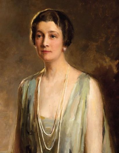 John ADAMS (1830 - 1910) Portrait de Madame George W Steale Huile sur toile signée...