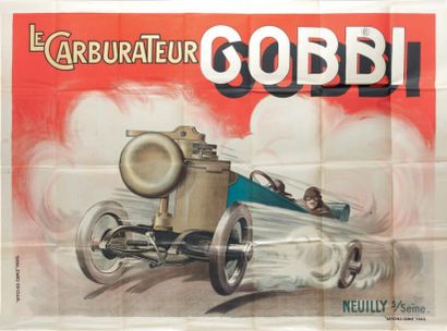 null Affiche anonyme. Carburateur GOBBY. Affiches Camis. 16 x 119 cm