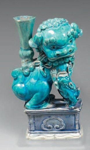 EXTREME-ORIENT Céramique de la Chine - Epoque KANGXI (1662 - 1722) Petite chimère...