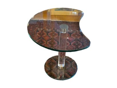 null Glass coffee table and glass sofa end
