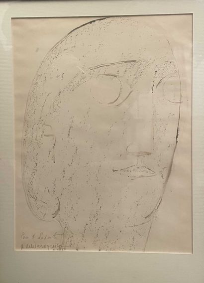 null Henry de WAROQUIER (1881-1970)
Portrait of a woman, 1960
Brush and India ink...
