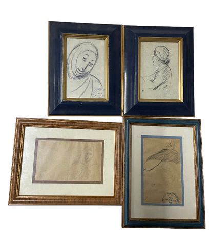 Pino DELLA SELVA (1904-1991)
Set of 4 drawings...