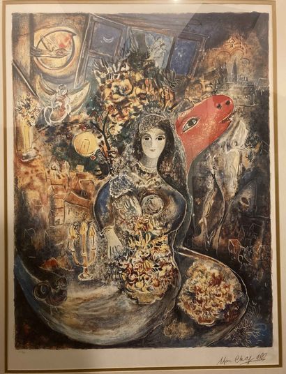 null Marc CHAGALL (after) 
Woman and flowers - Woman
Two posters in impression jet...