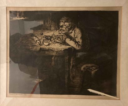 null XXth CENTURY SCHOOL
The retoucher of old mannequins
Etching
Signed, titled and...