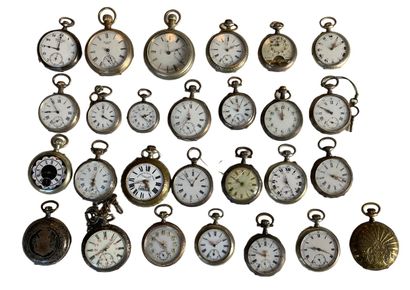 null Lot of various pocket watches. 
In the state.