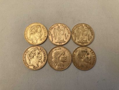 null 6 pieces of 20 Francs gold (wear)