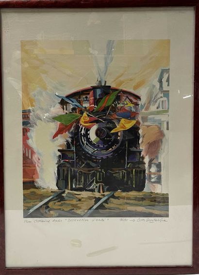 null Cathy DOUTRELIGNE (1956)
Destination Liberty
Lithograph in colors
Signed on...