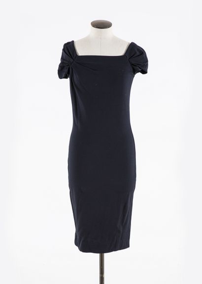 null ESCADA: Lot including a black cotton dress with wide straps, T.36, a black and...