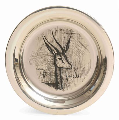 null Bernard Buffet, 1928-1999. Four annual plates in sterling silver, engraved with...