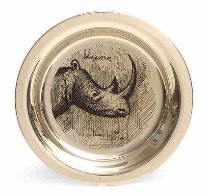 null Bernard Buffet, 1928-1999. Four annual plates in sterling silver, engraved with...