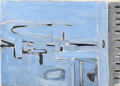 null Hans SEILER (1907-1986) Composition Huile sur toile. Signée en haut à droite....