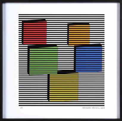 null Hernando HERRERA (Born 1945) Jeux des formes, 2023 Pigment inkjet print on glossy...