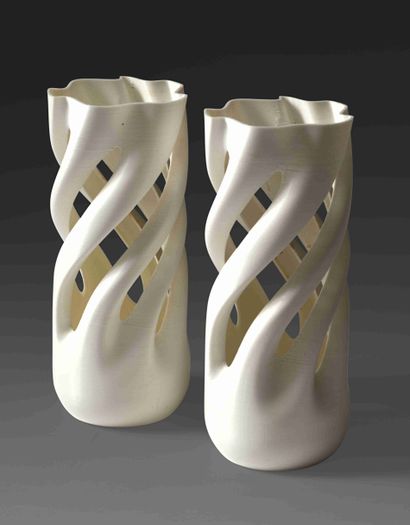 null David BITTON (Born 1979) Abbracciame candle, 2019 Pair of cornstarch 3D printed...
