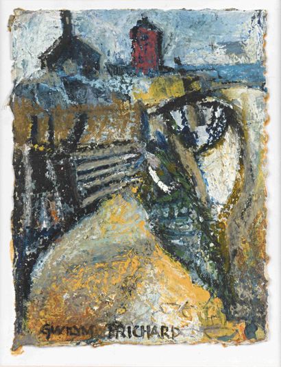 null Gwilym PRICHARD (1931-2015) Paysages Ensemble de quatre gouaches sur papier...