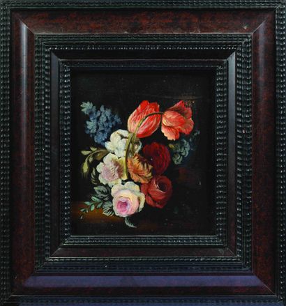 null HOLLAND SCHOOL Second half of the 17th century Small bouquet of flowers on an...