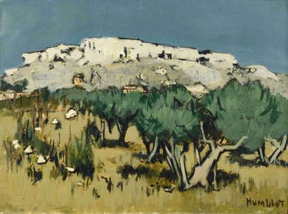 null Robert HUMBLOT (1907-1962) Paysage de Provence Huile sur toile. Signée en bas...