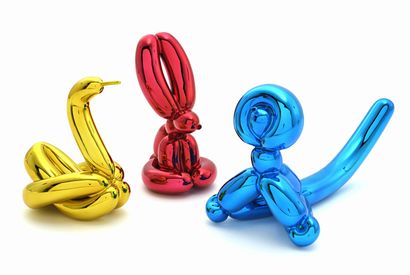 null Jeff KOONS (Né en 1955) 
Balloon Swan (Yellow) 
Balloon Rabbit (red) 
Balloon...