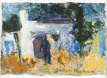 null Gwilym PRICHARD (1931-2015) Paysages Ensemble de quatre gouaches sur papier...