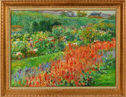 null Max AGOSTINI (1914-1997) The garden of plants Oil on canvas signed lower right....