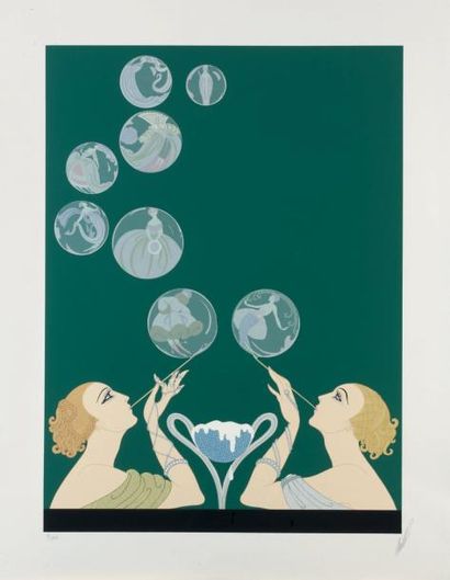 null Les bulles Sérigraphies n°1/300. Juillet 1981. Signée. 76 x 59,5 cm