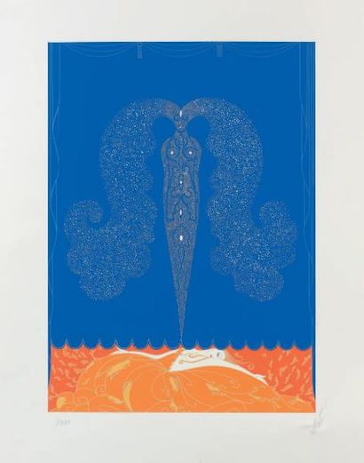 null Le rideau de l'hiver Sérigraphie n°1/300. Novembre 1979. Signée. 59 x 46 cm
