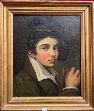 null Ecole du XIXe siècle
Portrait de jeune homme
Huile sur toile
44 x 36 cm
