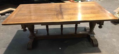 null Table en bois naturel de style Renaissance.
74x178x98cm