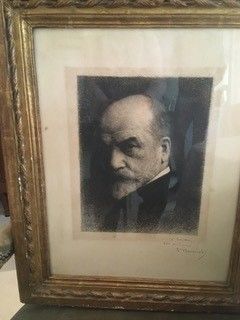 null D'après Leon BONNAT
Freud. 
Gravure signée.
60 x 50 cm