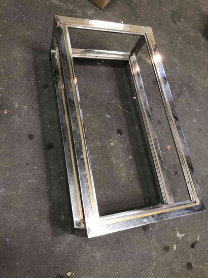 null Table basse rectangulaire en métal et laiton à deux plateaux en verre
40x13...