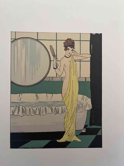 null Maggy MONIER
Femme au bain
Planche en couleur signée
16 x 13 cm