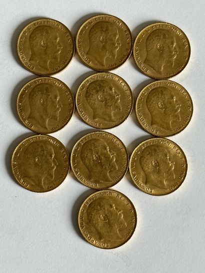 null 9 Lot of ten gold sovereigns.