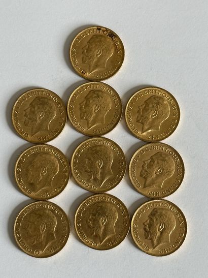 null 10 Lot of ten gold sovereigns