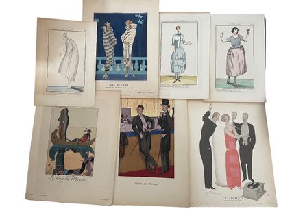 null ESTAMPES OF FASHION AND ART OF LIVING XXth century Four lithographs by Georges...