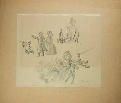 null ZARETSKI (Zaretzky), Nicolas Vassilievitch (1876-1959) Sketches of illustrations...