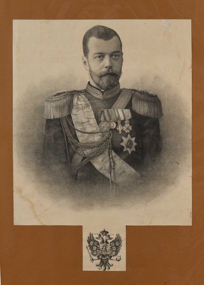 null Portrait du Tsar Nicolas II (1868-1918) portrait de la Tsarine Alexandra Feodorovna...