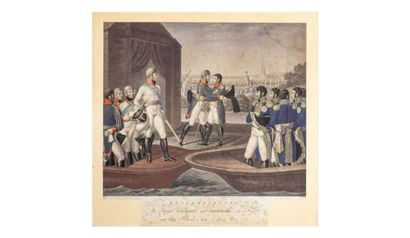 null ARNOLD after Ludwig WOLF (1776-1832) Zusammenkunft der Kaiser Napoleon und Alexander,...