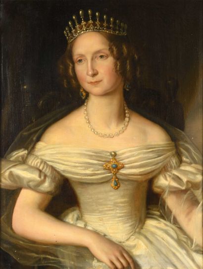 null HULST van der, Jan Baptist (Leuwen, Brüssel 1795-1865), after. Portrait of Anna...