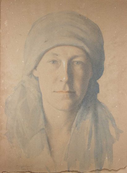 null VEREYSKY, Georges Semionovitch (1886-1962) Portrait of Renee Ivanovna Notgaft,...