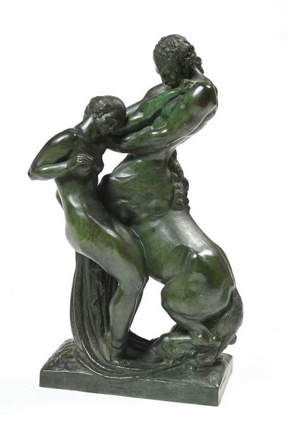 null Pierre TRAVERSE (1892-1979) L enlèvement de Déjanire par Nessus Epreuve en bronze...
