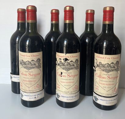 Six bottles Saint-Estèphe Château Calon-Ségur...