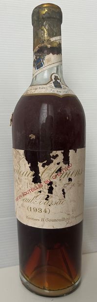 A bottle of Château d'Yquem Lur-Saluces ...