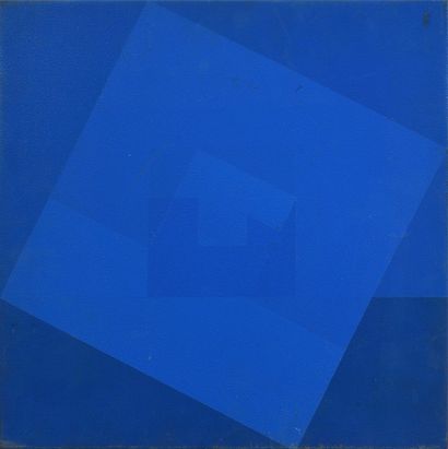 null CHENG YU-CHIH (20th - 21st century) Composition bleue, 09 2002 Acrylic on canvas....