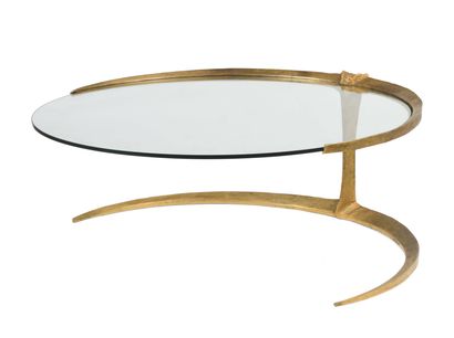 null Félix AGOSTINI (1910-1980) "Sapajou" double-arched coffee table in bronze with...