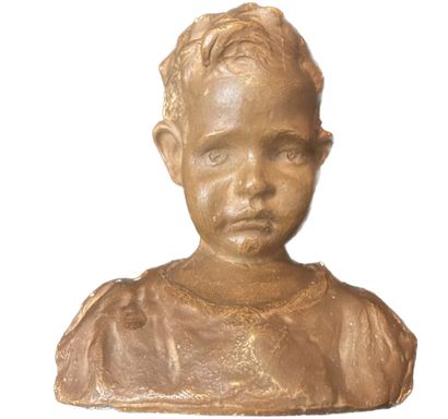 null Joseph or Giuseppe D ASTE (1883-1945) Bust of a young boy Terracotta statuette,...