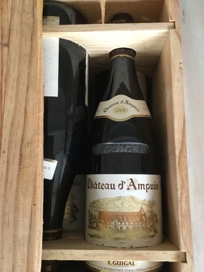 Vallée du Rhône. Six bouteilles de Château...