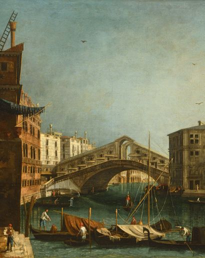 null MARIESCHI Michele et atelier (Venise 1710 id. ; 1743) Le pont du Rialto sur...