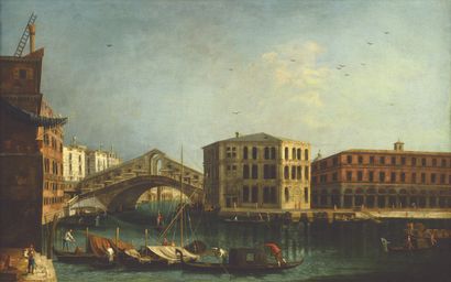 null MARIESCHI Michele et atelier (Venise 1710 id. ; 1743) Le pont du Rialto sur...