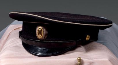 null Casquette d'officier de marine. 1900-1917. Complète avec cocarde, jugulaire...