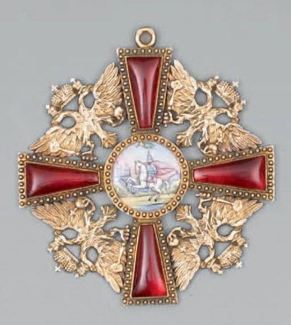 null Croix de l'ordre de Saint Alexandre Nevski. Institué en 1725 sous Catherine...
